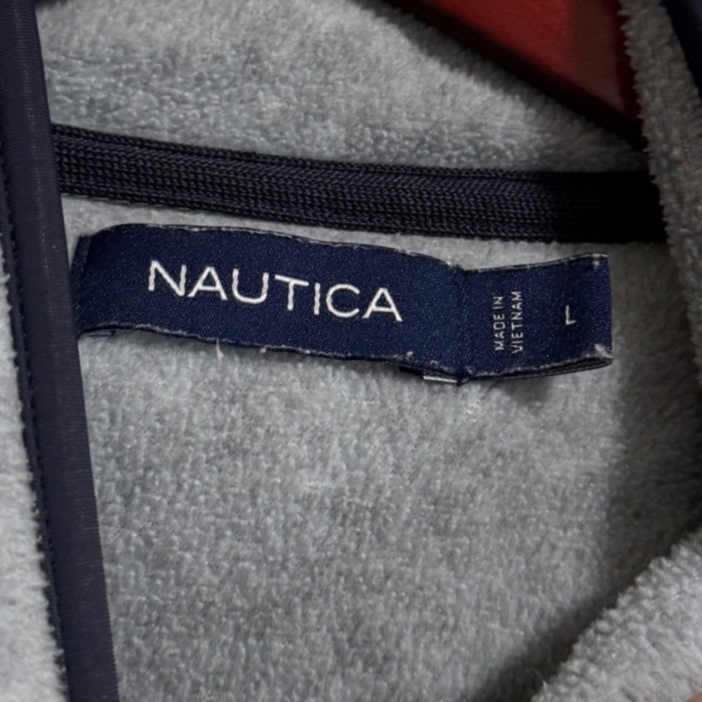 Nautica Mens Full Zip Fleece Jacket Heather Gray Size Large - Picture 2 of 6